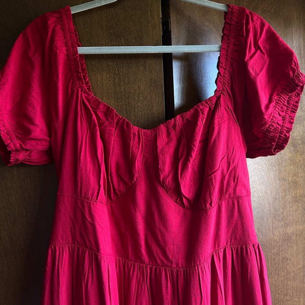 hollister ruched bust maxi dress